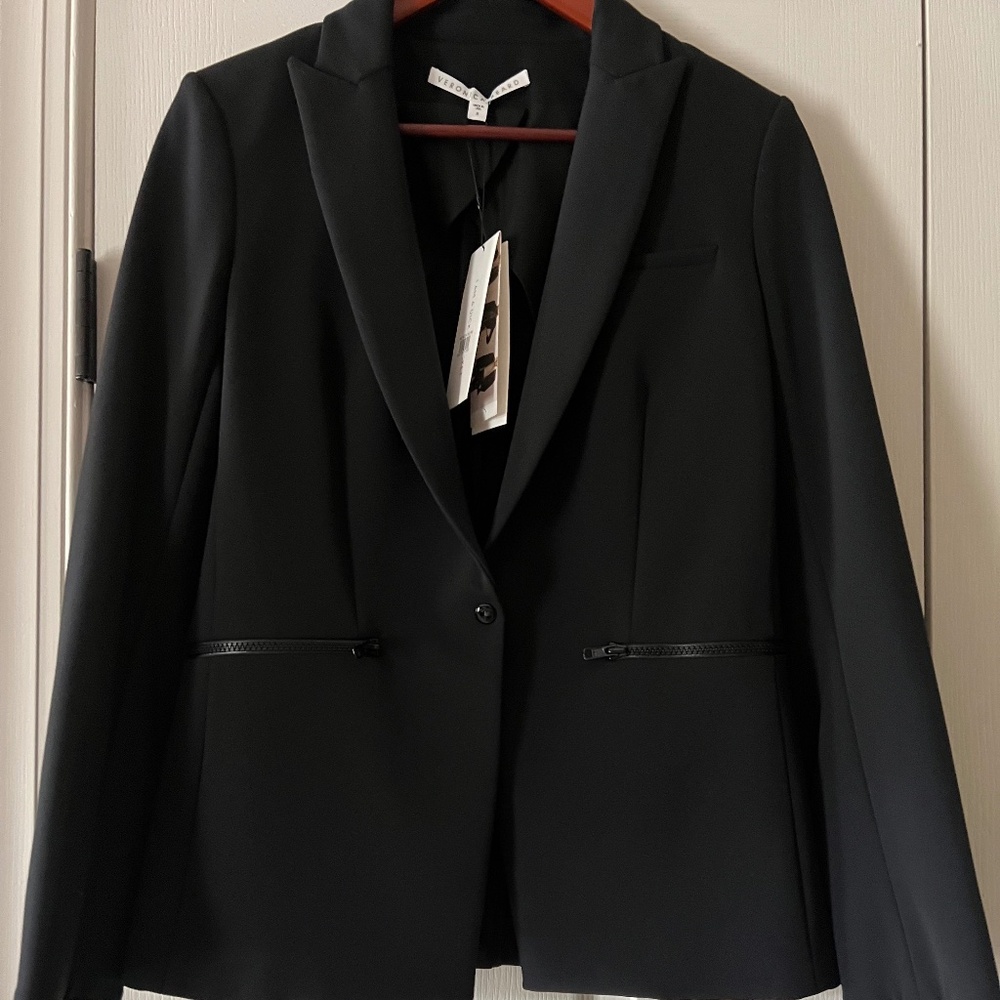 Veronica Beard Scuba Blazer Black Size 8 NWT